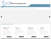 Tablet Screenshot of pegasuscommunications.tv